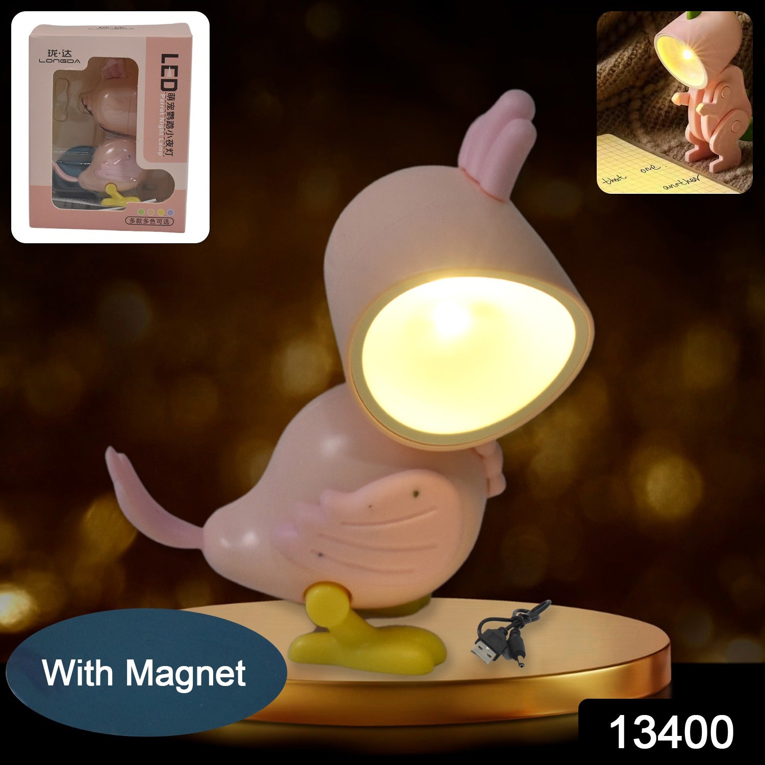 Tropical Parrot Magnetic Night Light Tropical Parrot Magnetic Night Light